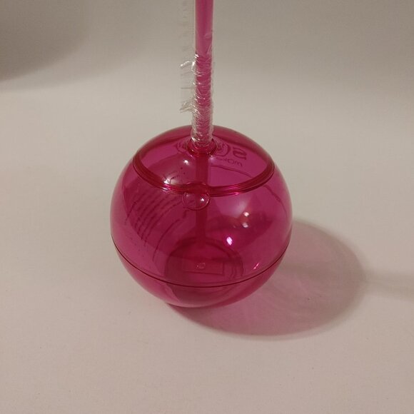 CUTE SONY Music Round Pink Sipper Water Bottle Travel Mug w/Straw BNIP - Picture 4 of 7